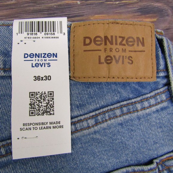 Denizen Levi's NEW NWT Mens 285 Relaxed 36x30 Light Blue Denim Jeans Straight - Picture 6 of 6